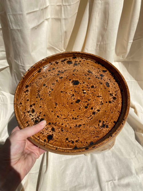 speckled amber plate