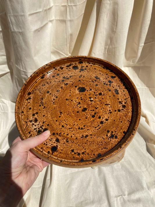 speckled amber plate