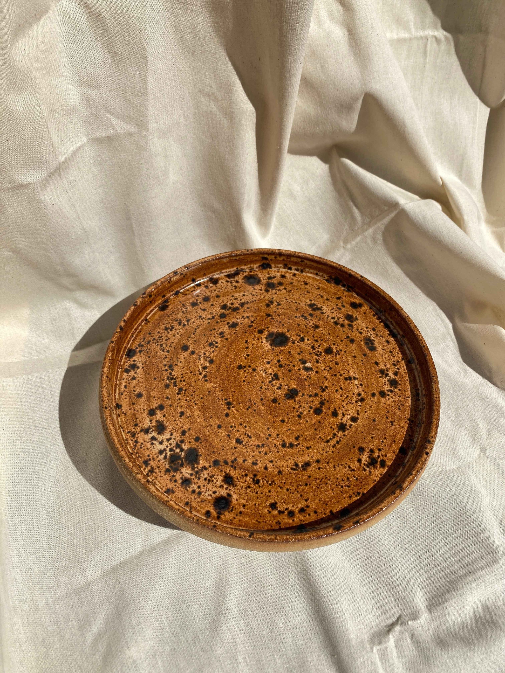 speckled amber plate