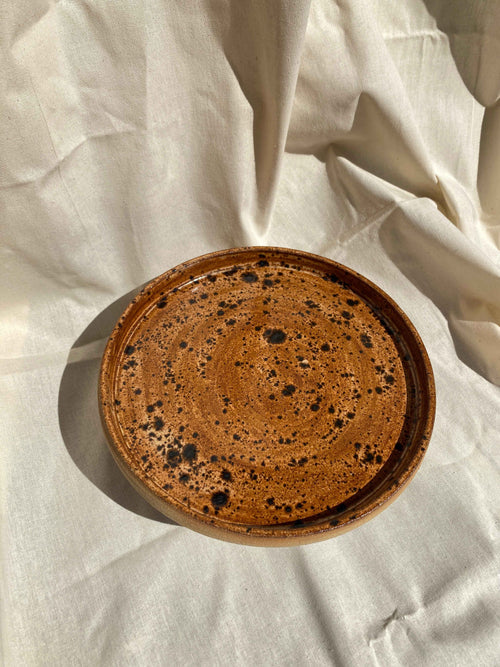 speckled amber plate