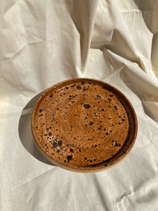 speckled amber plate