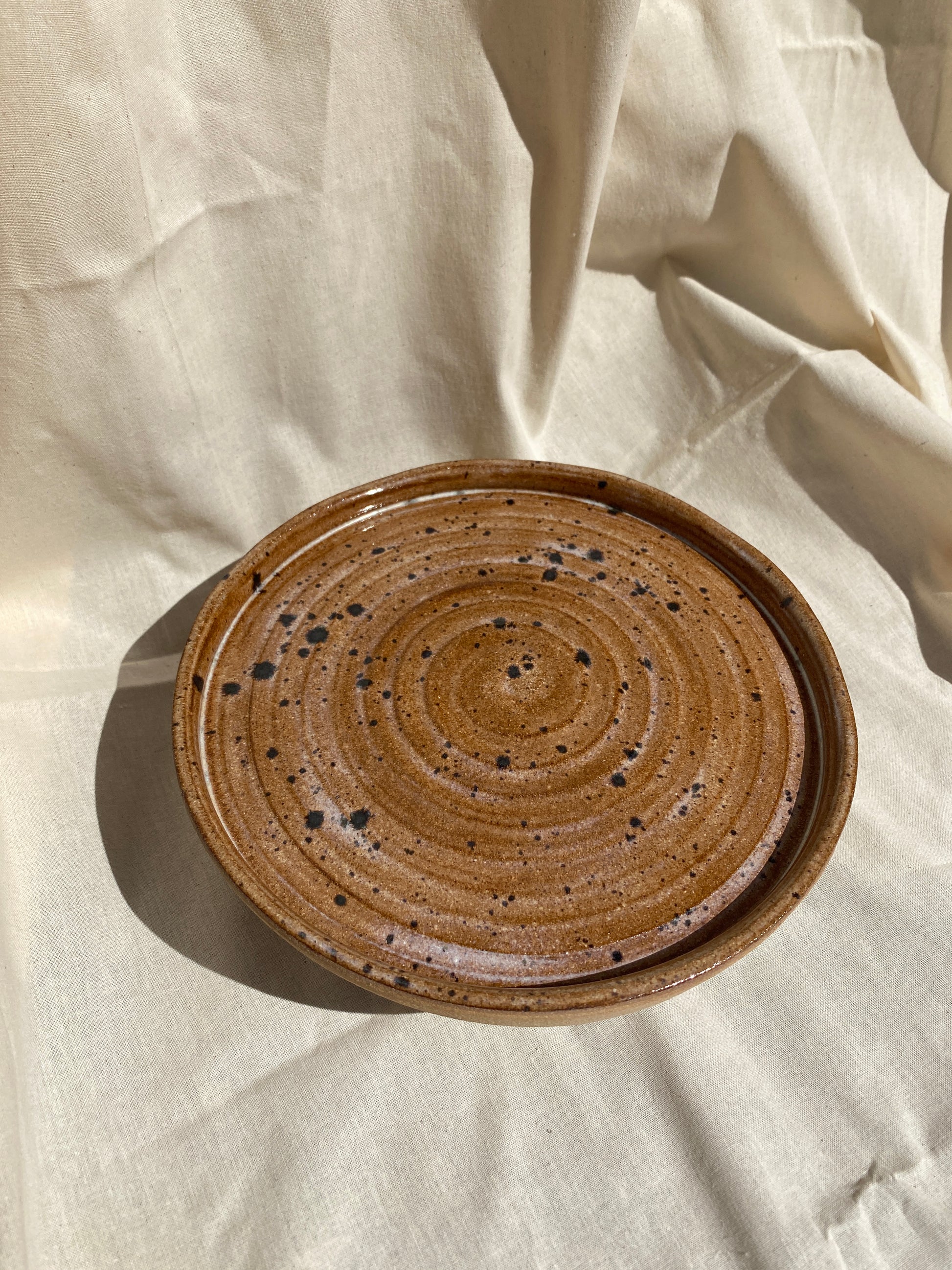 speckled swirl plate