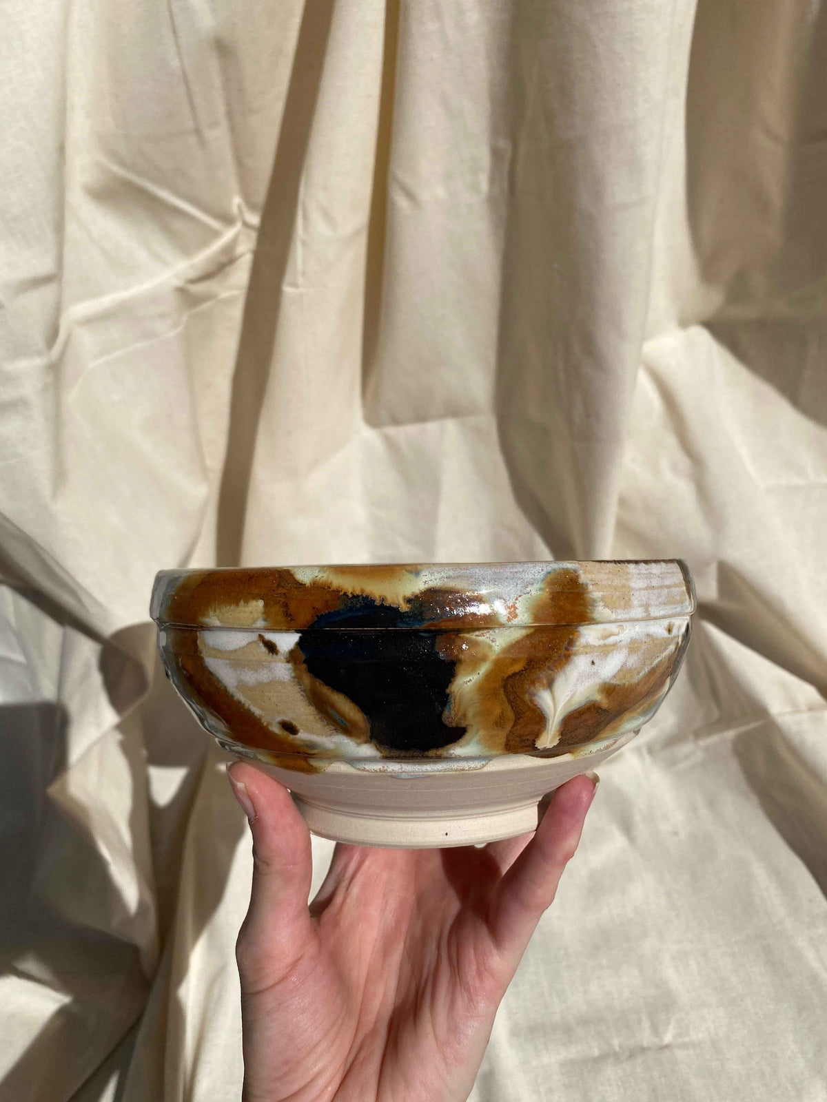 medium amber birch bowl