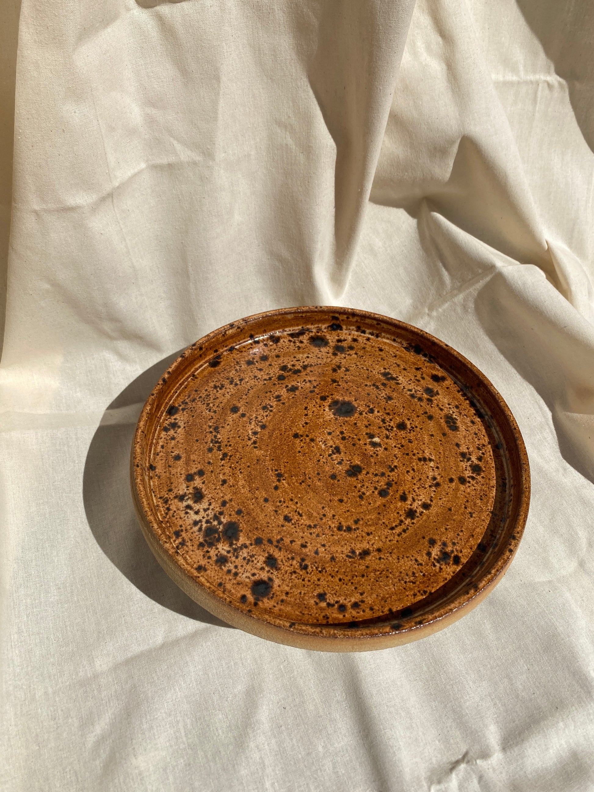speckled amber plate