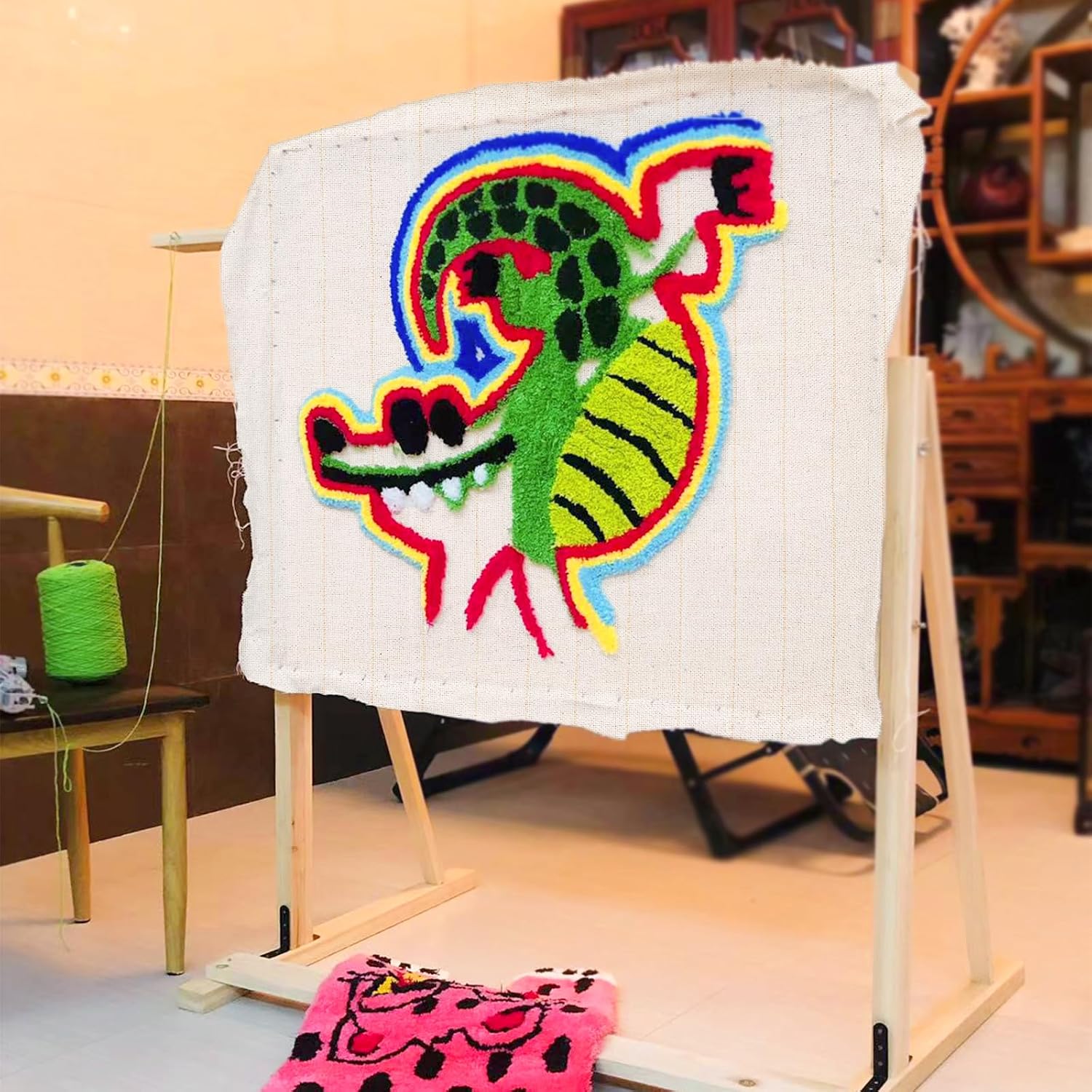 Yarlung Primary Tufting Cloth with Marked Lines 210 x 200 cm