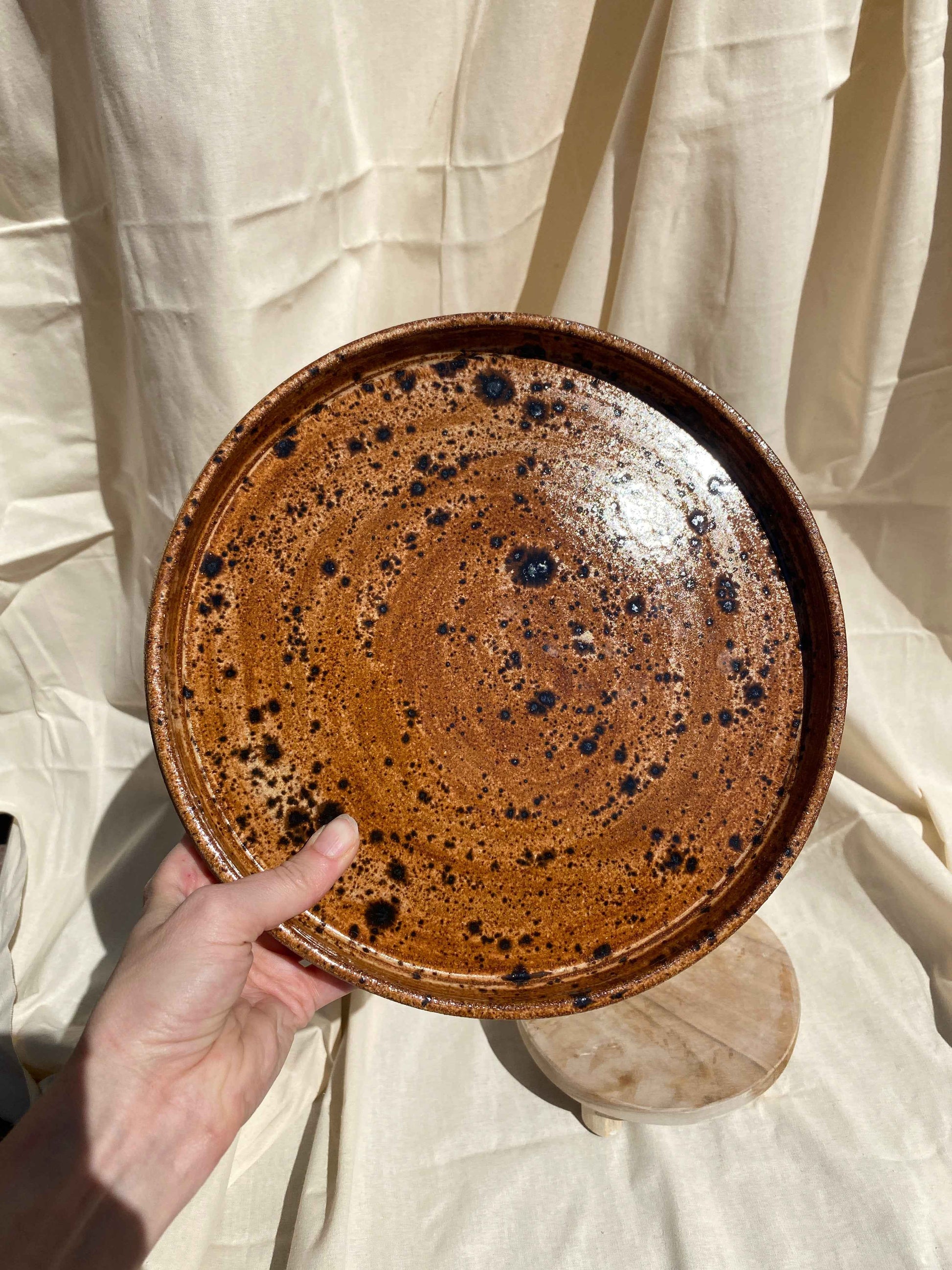speckled amber plate