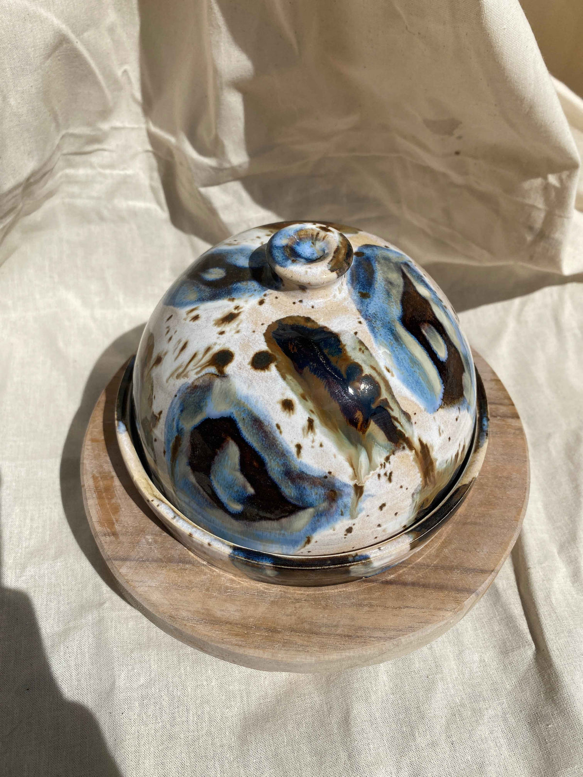 Abstract horizon butter dish