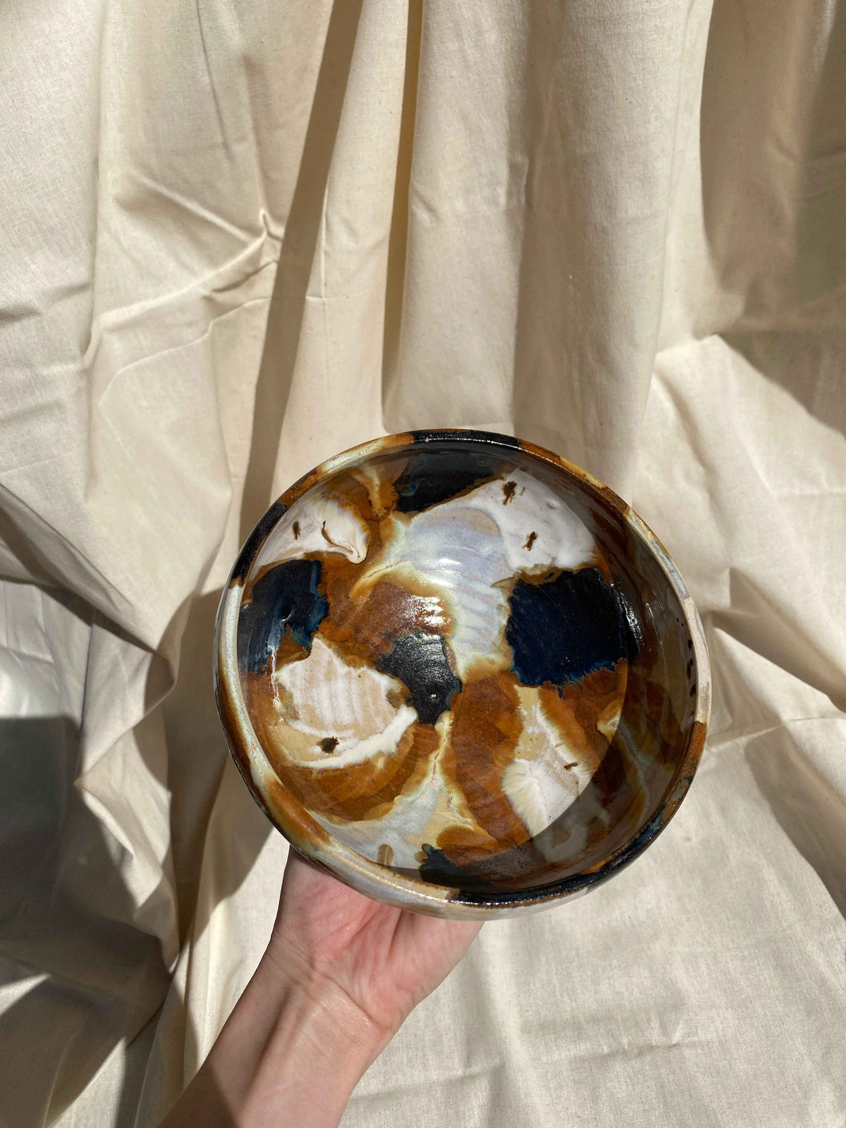 medium amber birch bowl