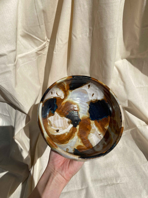 medium amber birch bowl