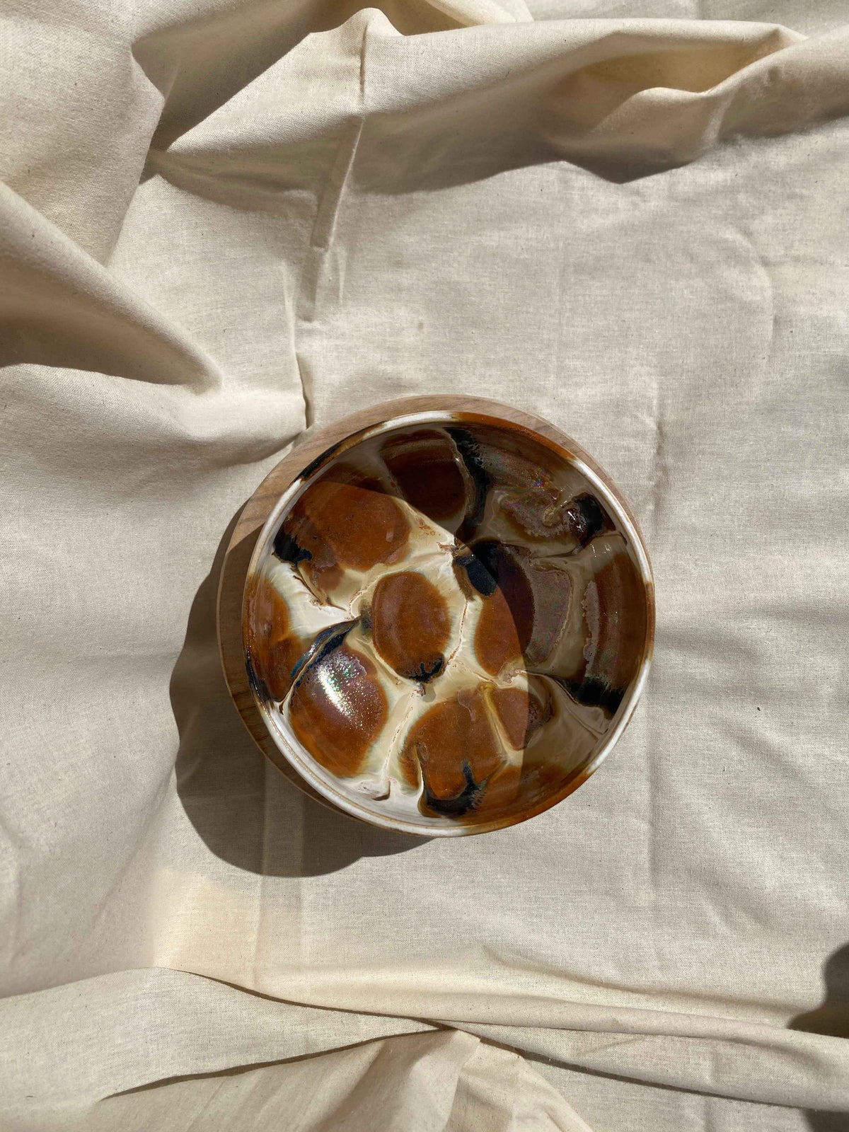 medium amber birch bowl