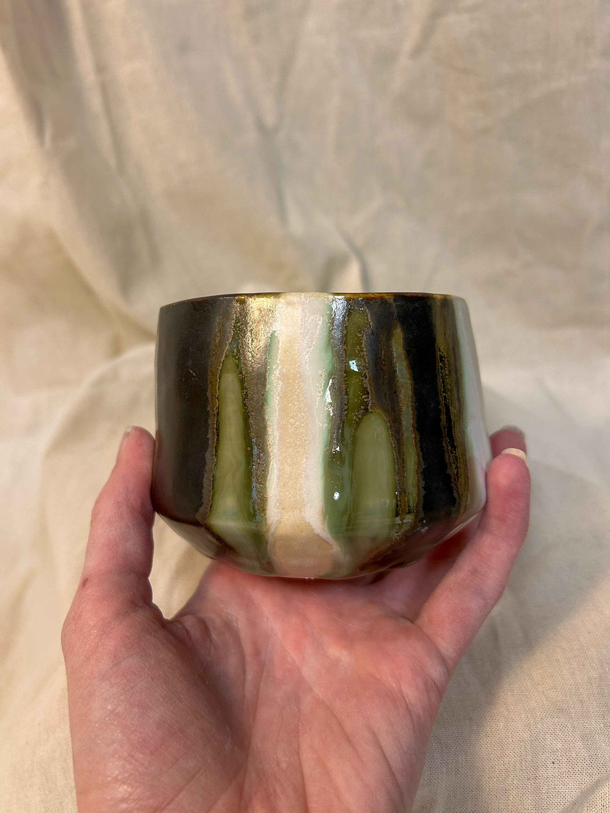Handmade Striped Cup - Elevate Your Drinking Experience with Unique Style