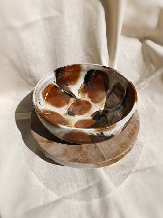 medium amber birch bowl