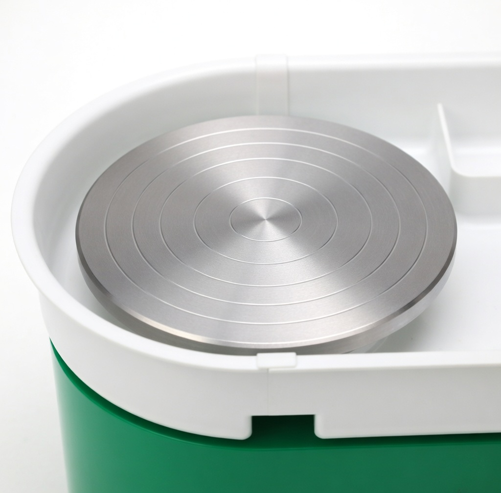 Compact Pottery Wheel 350W – 25cm Turntable with Foot Pedal | Green - Design Junction