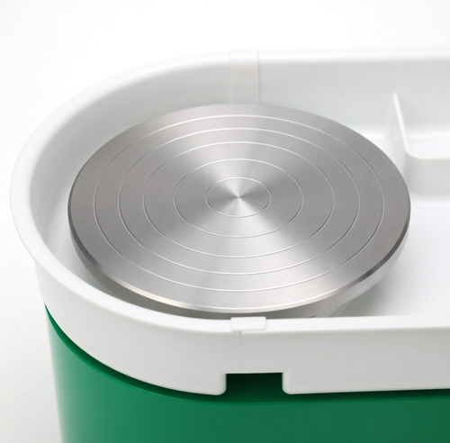 Compact Pottery Wheel 350W – 25cm Turntable with Foot Pedal | Green - Design Junction