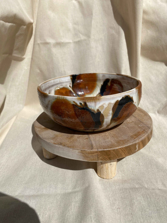 medium amber birch bowl