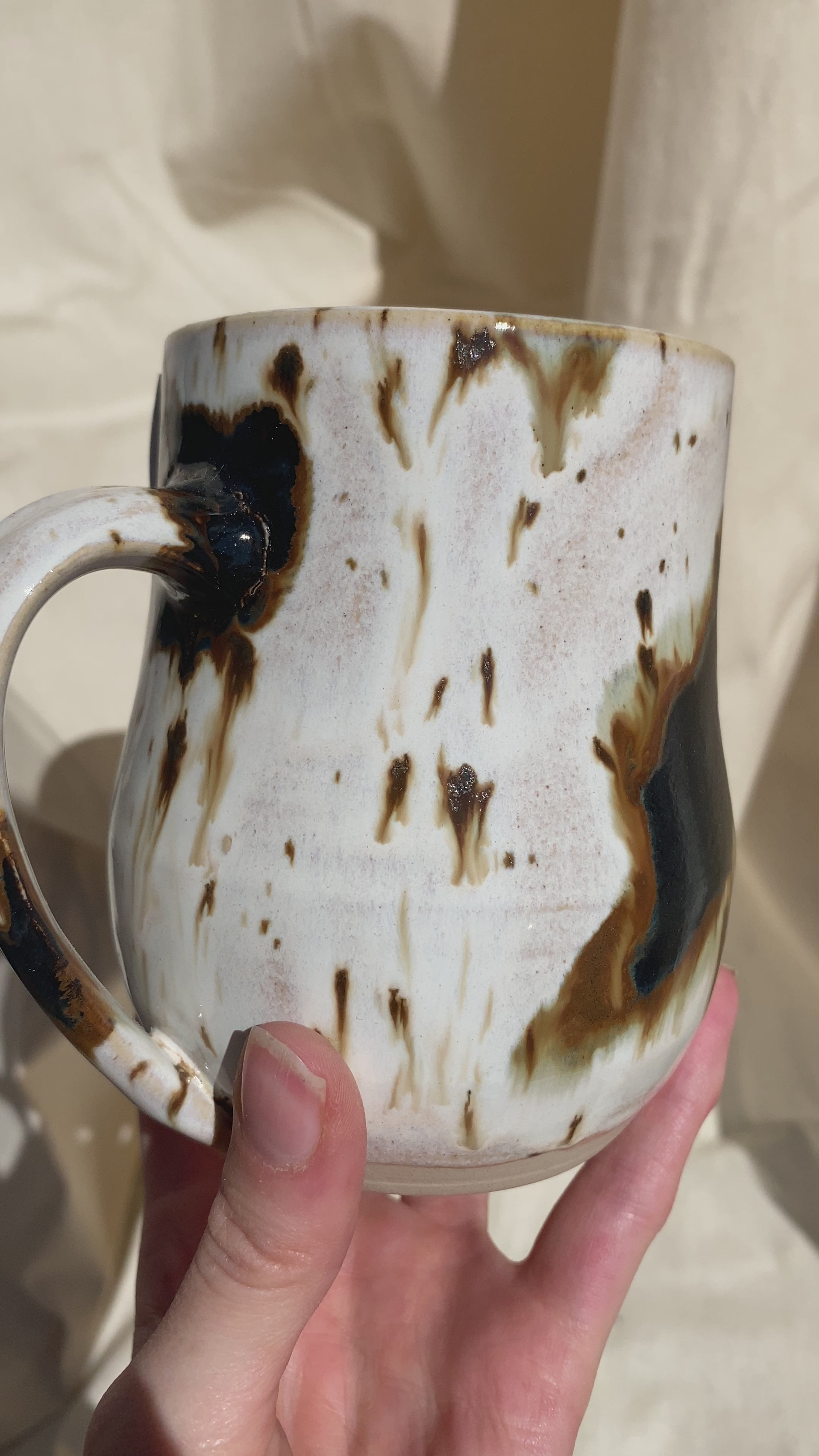 cow print mug