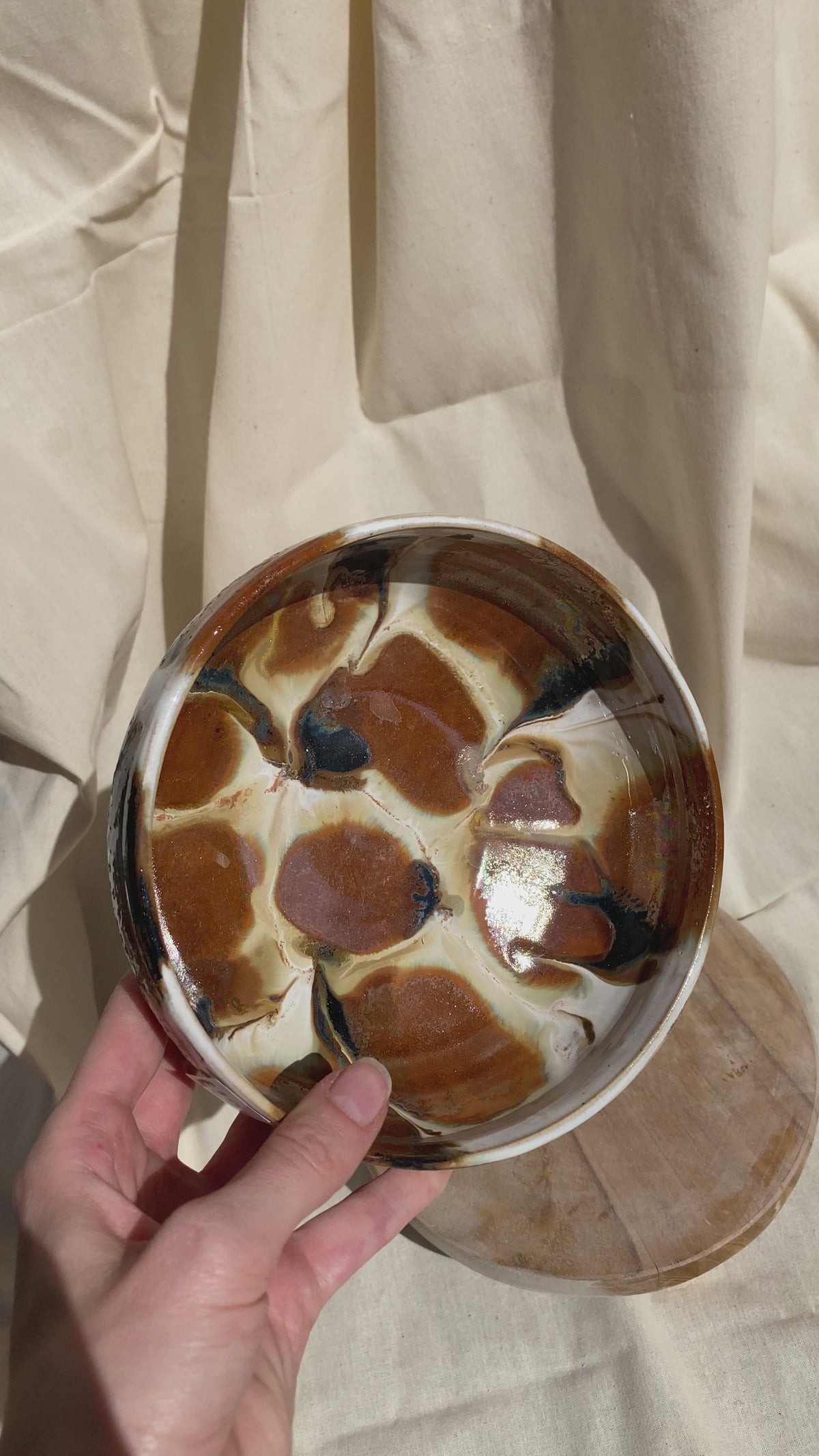 Charming Medium Amber Birch Bowl – Elevate Your Dining Experience